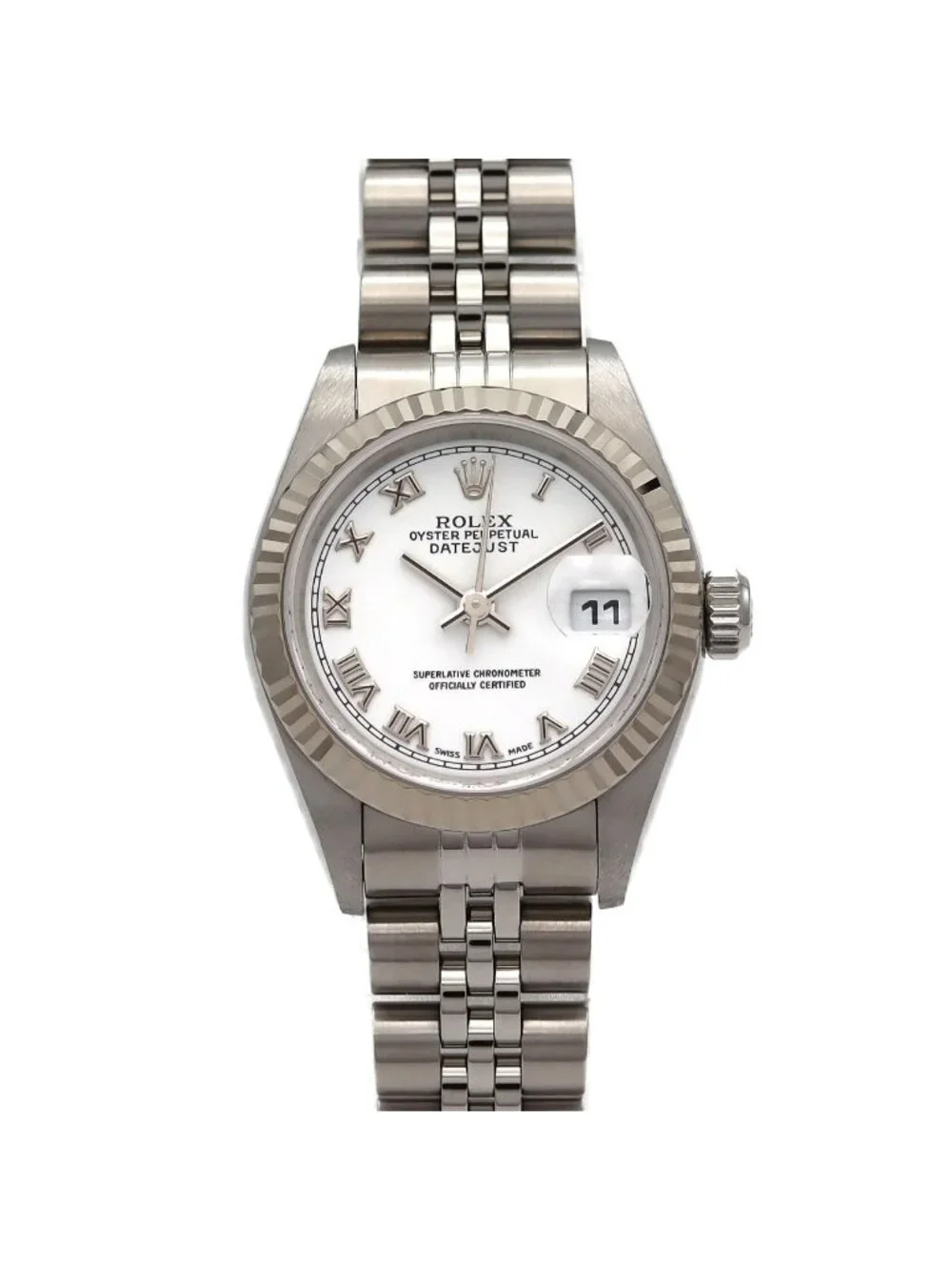 Rolex Datejust Stainless Steel White Gold Automatic